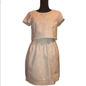 Maison jules mini dress short sleeve Marlet lace inset dress size M